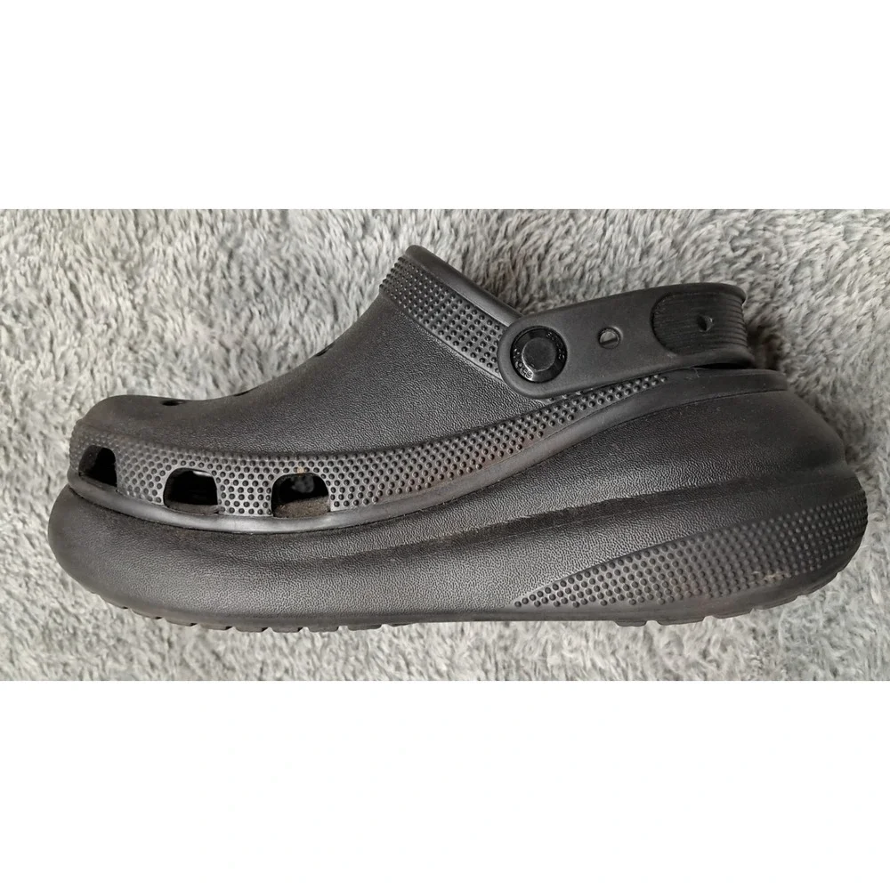 Crocs Womens Sz 6 Classic Bae Clogs Platform Iconic Comfort Black Shoes Mens 4 - Picture 7 of 10